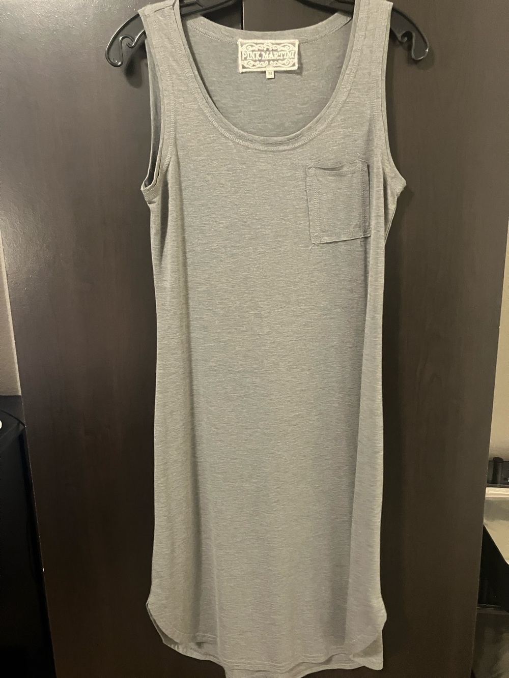 Pink Martini Gray Sleeveless Tank Dress